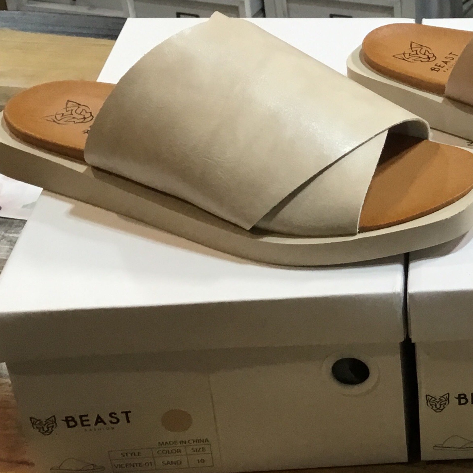 Beast Fashion Slip On Sandals Sand All Things Home
